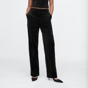 Gap , velvet cropped pants, black 10 Tall, Euc